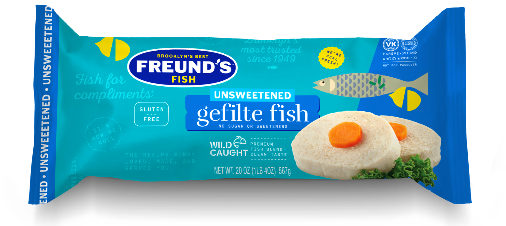 No Sweetener Gefilte Roll (Salt & Pepper)