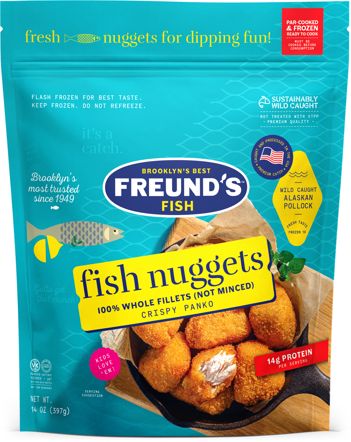 Fish Nuggets Breaded (Frozen)