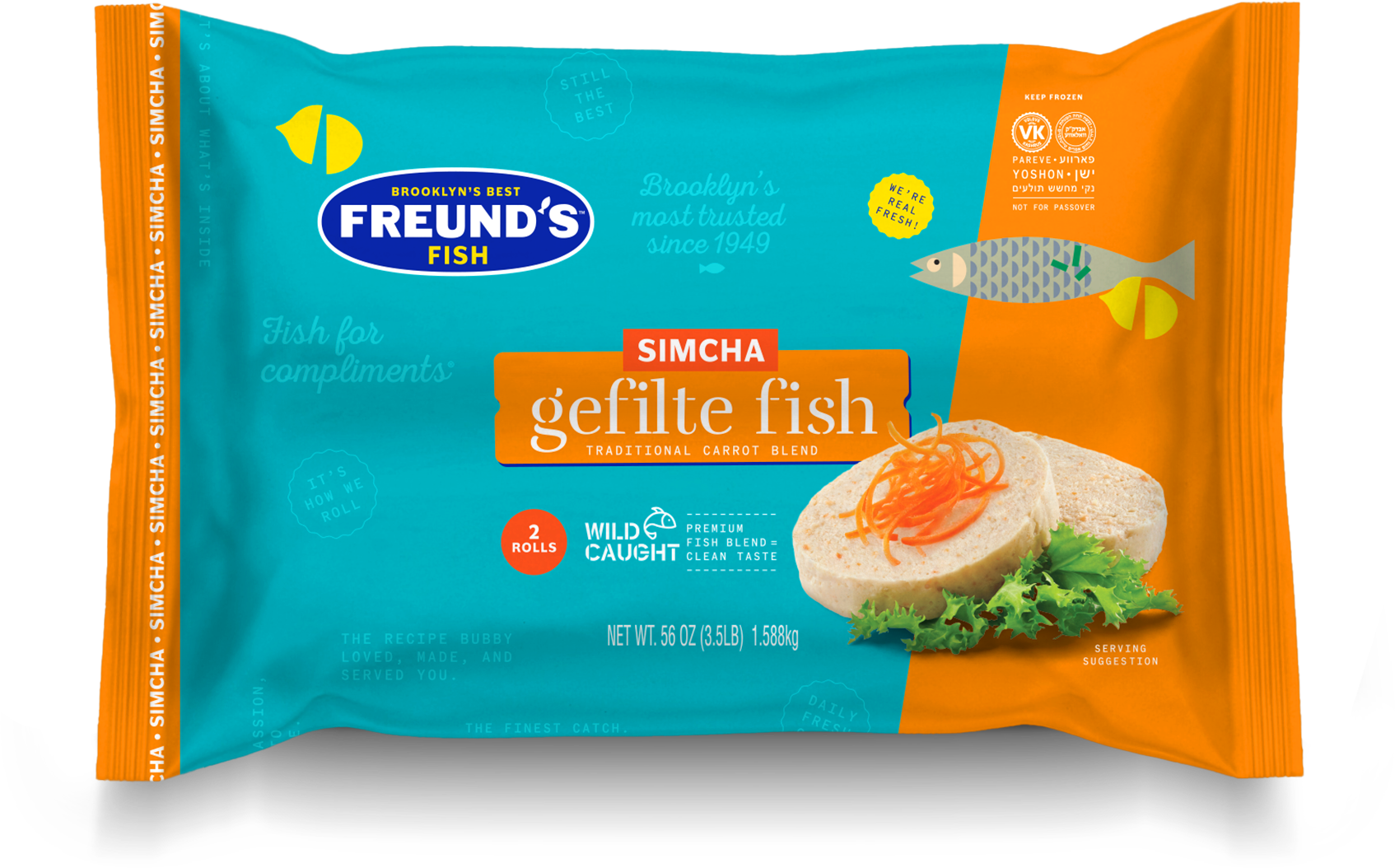 Carrot Gefilte Roll / Simcha Roll