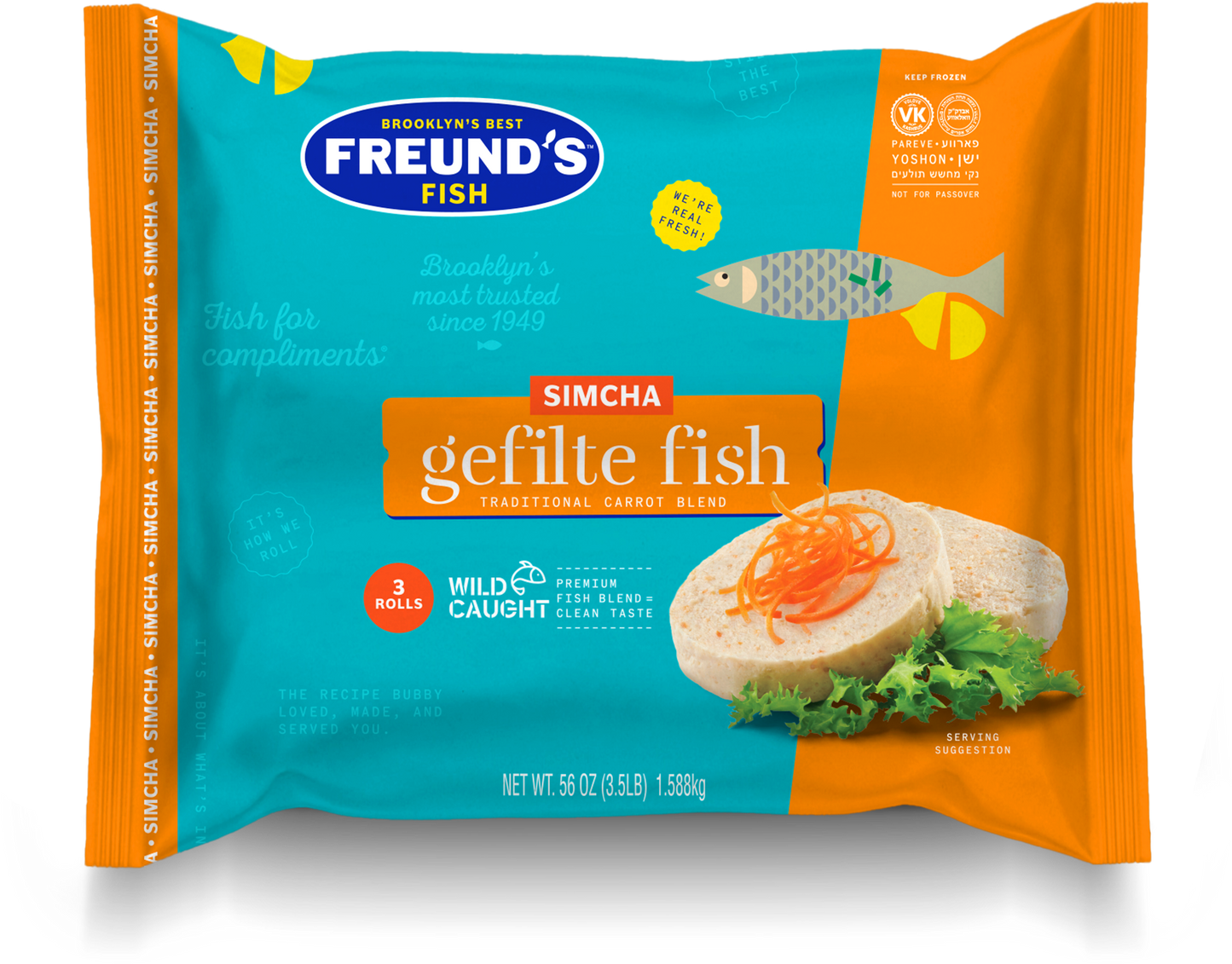 Carrot Gefilte Roll / Simcha Roll