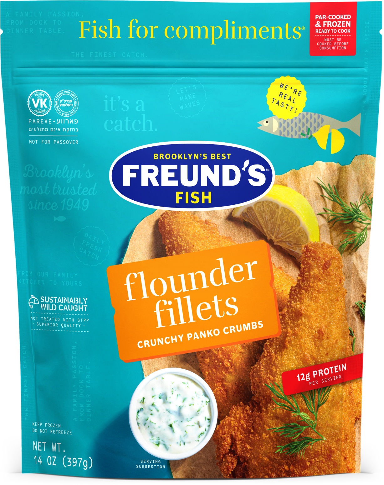 Flounder Breaded Bag (Frozen)
