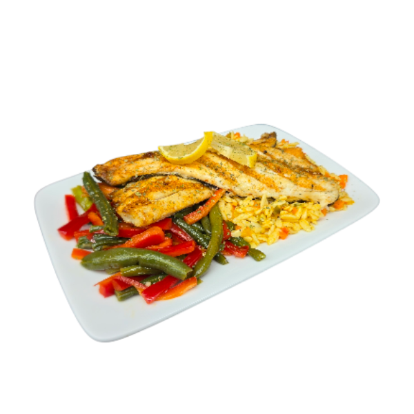 Oven Roasted Bronzini Plate (2 Fillets)